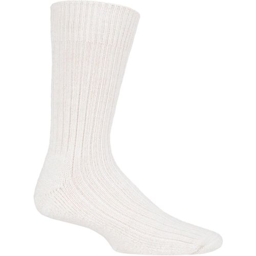 Pair Ecru of London Alpaca Ribbed Boot Socks With Cushioning Unisex 4-7 Unisex - SOCKSHOP of London - Modalova