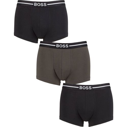 Mens 3 Pack BOSS Organic Cotton Boxer Trunks Dark Large - Hugo Boss - Modalova