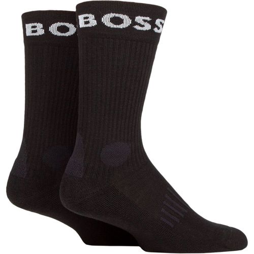 Mens 2 Pair BOSS Ribbed Cotton Sports Socks 5.5-8 Mens - Hugo Boss - Modalova