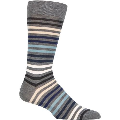 Mens 1 Pair Kilburn Striped Cotton Lisle Socks Mid 7.5-9.5 Mens - Pantherella - Modalova