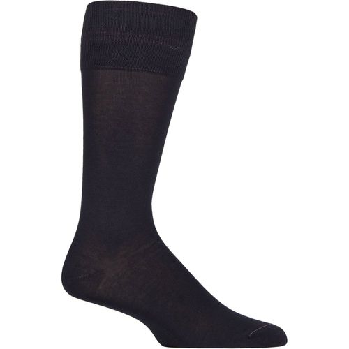 Mens 1 Pair Pantherella Flemming Cotton Fil D'Ecosse Comfort Top Socks Navy 7.5-9.5 Mens - SockShop - Modalova