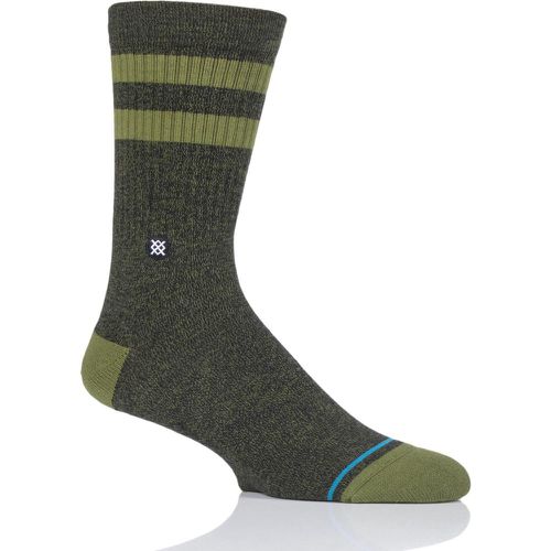 Pair Green / Joven Striped Top Plain Cotton Socks Unisex 3-5.5 Ladies - Stance - Modalova
