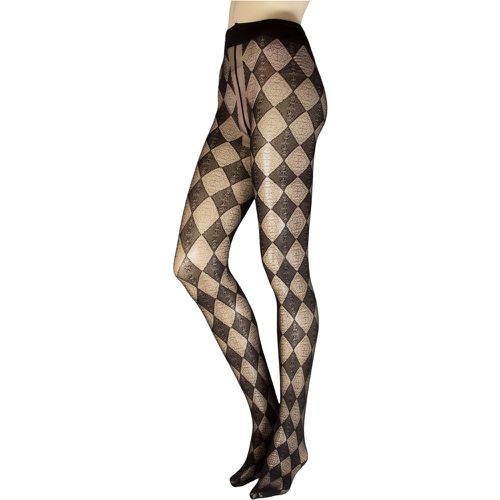 Women's 1 Pair Marjoram Diamond Patterned Tights Extra Large - Trasparenze - Modalova