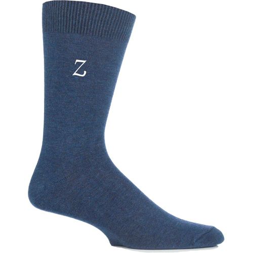 Pair Z Denim New Individual Embroidered Initial Socks - U-Z Men's 7-11 Mens - SockShop - Modalova