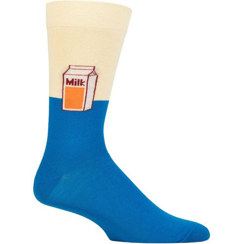 Mens and Ladies 1 Pair Milk Socks Multi 4-7 Unisex - Happy Socks - Modalova