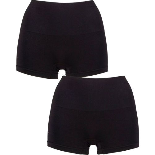 Ladies 2 Pack Seamless Smoothies Shorties Underwear UK 16-18 - Ambra - Modalova