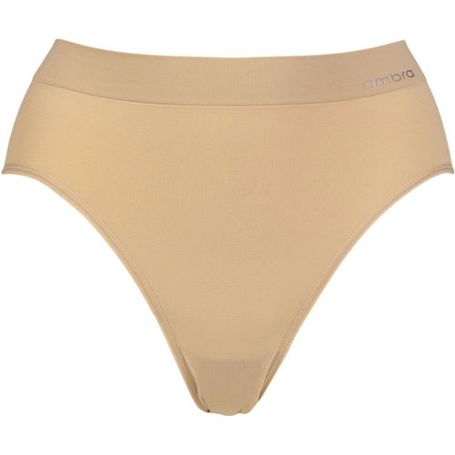 Ladies 1 Pack Ambra Bondi Bare Hi Cut Brief Underwear Rose Beige UK 16-18 - SockShop - Modalova