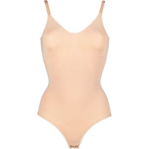 Ladies 1 Pack Powerlite Bodysuit Underwear Rose Beige UK 12-14 - Ambra - Modalova