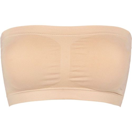 Ladies 1 Pack Bare Essentials Bandeau Bra Underwear Rose Beige UK 16-18 - Ambra - Modalova