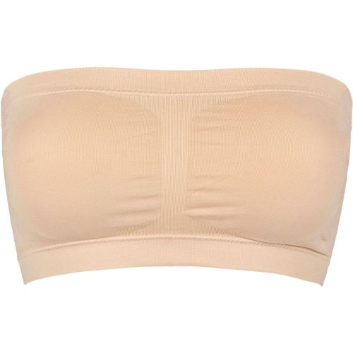 Women's 1 Pack Bare Essentials Bandeau Bra Underwear Rose Beige UK 16-18 - Ambra - Modalova