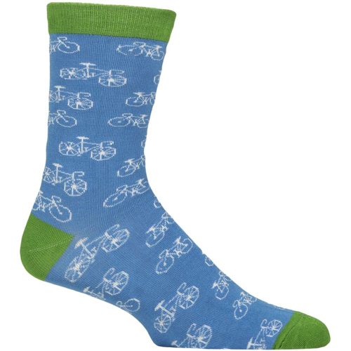 Mens and Women's 1 Pair Shared Earth Fair Trade Bicycles Bamboo Socks Bicycles UK 7-12 - SockShop - Modalova