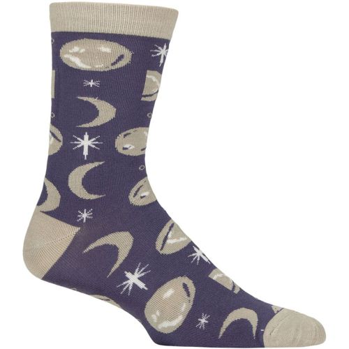 Mens and Women's 1 Pair Shared Earth Fair Trade Moon Phases Bamboo Socks Moon Phases UK 3-7 - SockShop - Modalova