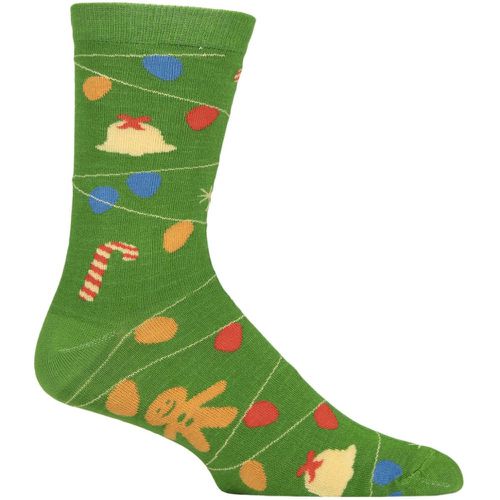 Mens and Women's 1 Pair Shared Earth Fair Trade Christmas Bamboo Socks Santa UK 3-7 - SockShop - Modalova