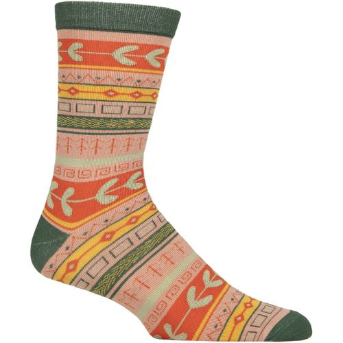 Mens and Women's 1 Pair Shared Earth Fair Trade Indian Inspired Bamboo Socks Ethnic UK 7-12 - SockShop - Modalova