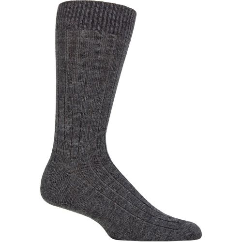 Mens 1 Pair Merino Wool Ribbed Leisure Socks Dark Mix 7.5-9.5 Mens - Pantherella - Modalova