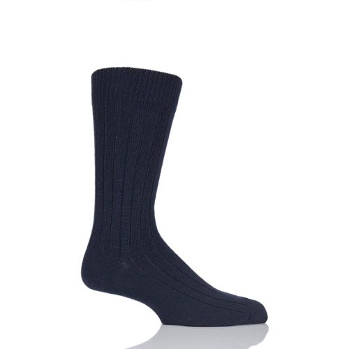 Pair Navy Merino Wool Ribbed Leisure Socks Men's 10-12 Mens - Pantherella - Modalova