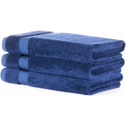 Lazy Panda 1 Premium Bamboo 700GSM Super Soft Bath Towel Navy 70cm x 125cm - SockShop - Modalova