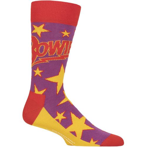 Music Collection 1 Pair David Bowie Cotton Socks Stars Infill One Size - SockShop - Modalova