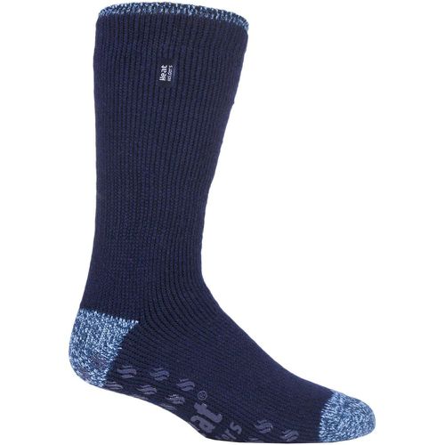 Mens 1 Pair SOCKSHOP 2.3 TOG Plain and Patterned Slipper Socks Twist Heel & Toe Navy 6-11 Mens - Heat Holders - Modalova