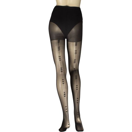 Women's 1 Pair Sheer Heart Backseam Tights S/M - Charnos - Modalova