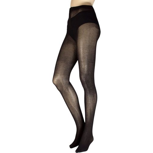 Women's 1 Pair Cotton Rib Tights M-L - Charnos - Modalova