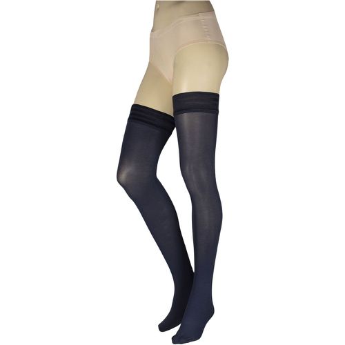 Ladies 1 Pair Charnos 60 Denier Hold Ups Navy S - SockShop - Modalova