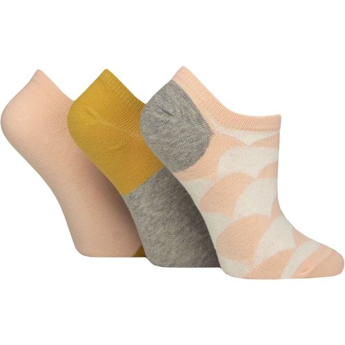 Women's 3 Pair Caroline Gardner Patterned Cotton Trainer Socks Mermaid Scale 4-8 Women's - SockShop - Modalova