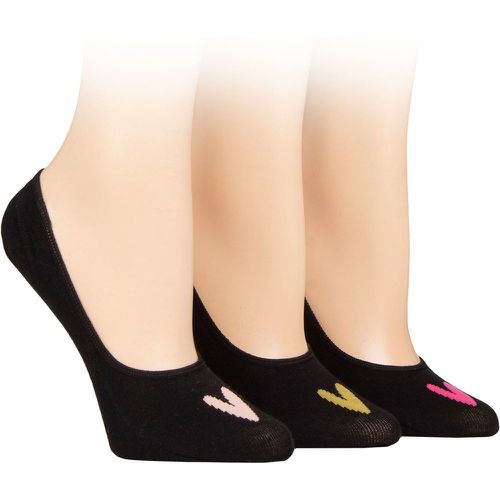 Ladies 3 Pair Casual Shoe Liner Socks Hearts 4-8 - Caroline Gardner - Modalova