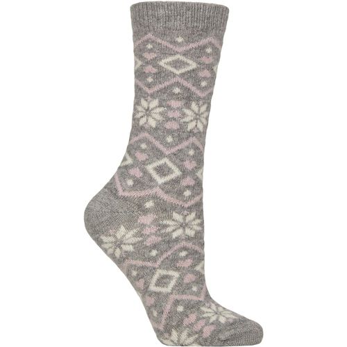 Women's 1 Pair Charnos Cashmere Fairisle Socks One Size - SockShop - Modalova