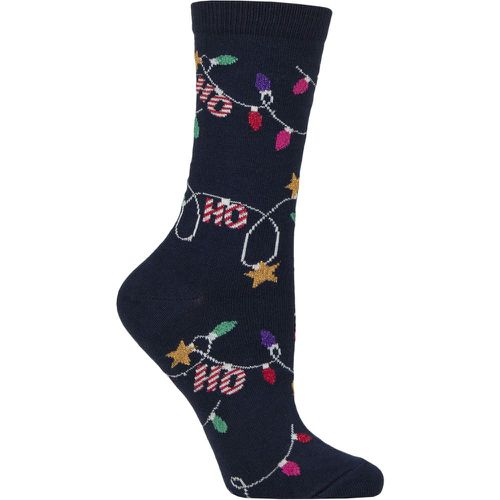 Women's 1 Pair Charnos Christmas Design Cotton Socks Fairy Lights One Size - SockShop - Modalova