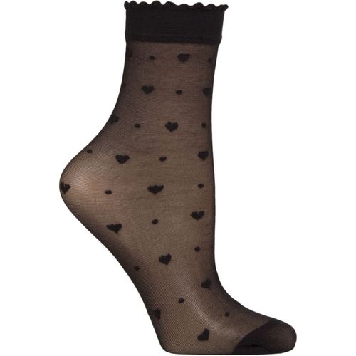 Ladies 1 Pair Charnos Sheer Heart Anklets One Size - SockShop - Modalova