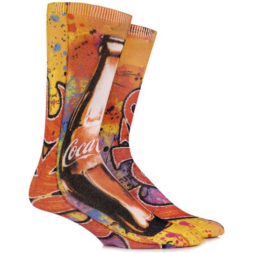 Pair Graffiti Bottle Printed Socks Men's 6-11 Mens - Coca Cola - Modalova