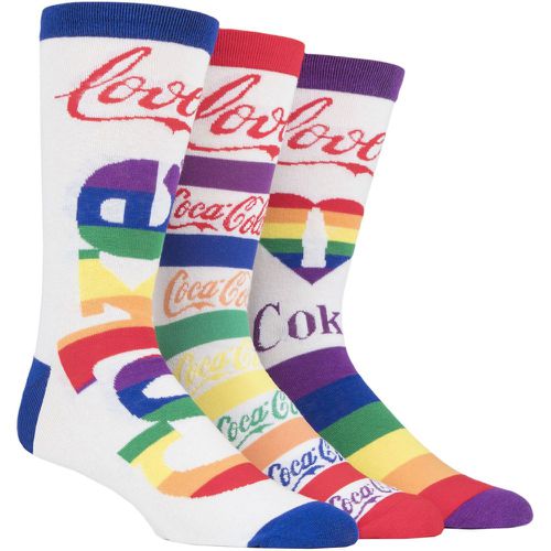Mens 3 Pair Pride Socks Multi 6-11 - Coca Cola - Modalova