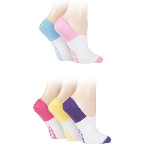 Women's 5 Pair No Show Socks Contrast 4-8 Ladies - Dare To Wear - Modalova