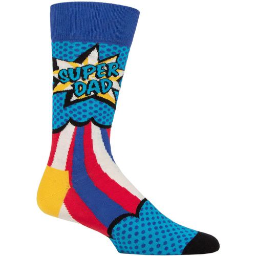 Mens 1 Pair Super Dad Socks Multi 7.5-11.5 Unisex - Happy Socks - Modalova