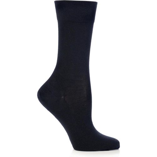 Pair Dark Navy Sensitive London Left And Right Comfort Cuff Cotton Socks Ladies 2.5-5 Ladies - Falke - Modalova
