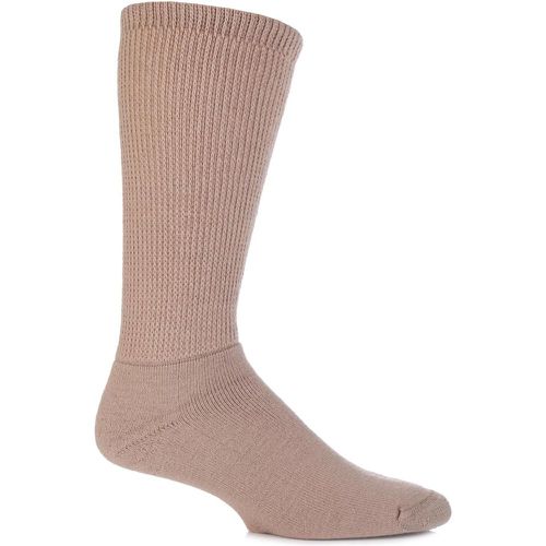 Pair Beige Wool Diabetic Socks Men's 6-11 Mens - HJ Hall - Modalova