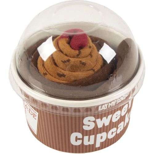 EAT MY SOCKS 1 Pair Sweet Cupcake Cotton Socks Chocolate One Size - SockShop - Modalova