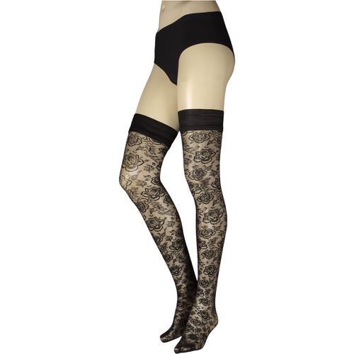 Women's 1 Pair Trasparenze Enif Flora Lace Hold Ups S/M - SockShop - Modalova