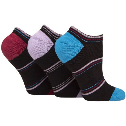 Women's 3 Pair Pringle Johanne Cushion Trainer Socks Blue / Lilac / Burgundy 4-8 Women's - SockShop - Modalova