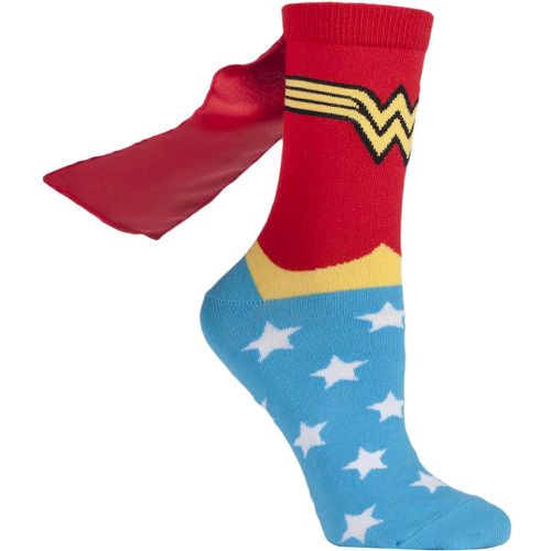 Pair Assorted DC Comics Wonder Woman Cape Socks Ladies 4-8 Ladies - Film & TV Characters - Modalova