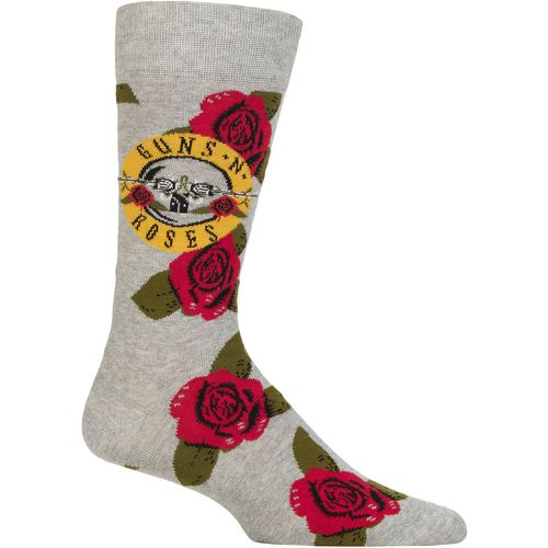 Music Collection 1 Pair Guns N' Roses Cotton Socks Bullet Roses One Size - SockShop - Modalova