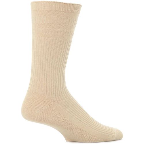 Pair Oatmeal Original Cotton Softop Socks Men's 6-11 Mens - HJ Hall - Modalova