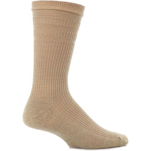 Pair Oatmeal Extra Wide Wool Softop Socks Men's 6-11 Mens - HJ Hall - Modalova