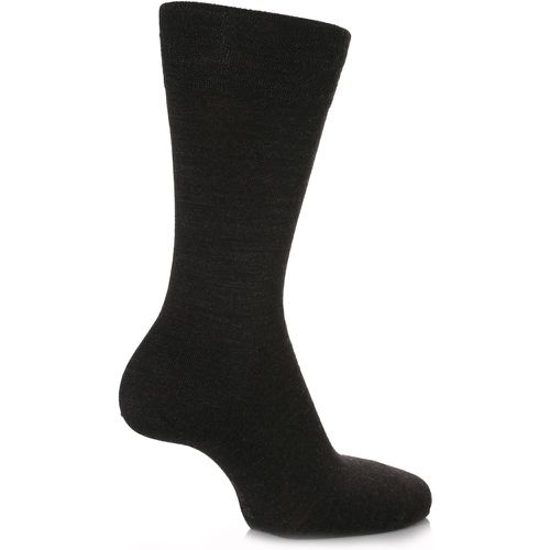 Pair Anthracite Melange Sensitive Berlin Virgin Wool Left and Right Socks With Comfort Cuff Men's 8.5-11 Mens - Falke - Modalova