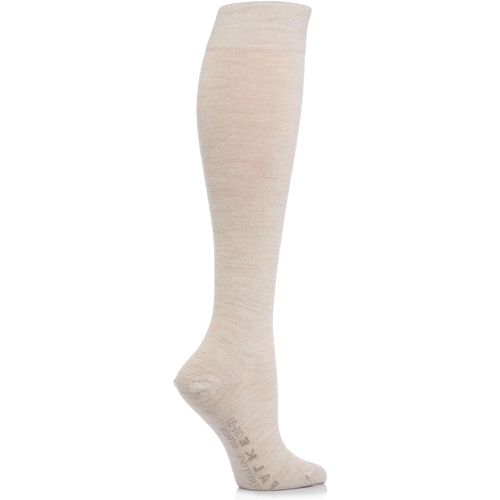 Pair Linen Melange Sensitive Berlin Merino Wool Left And Right Knee High Socks Ladies 5.5-8 Ladies - Falke - Modalova