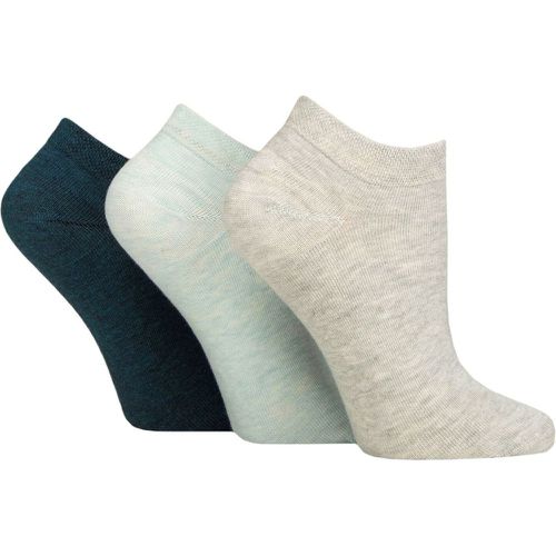 Women's 3 Pair Footnurse Gentle Grip Diabetic Cotton Trainer Socks Cloud / Teal / Mint 4-8 - Iomi - Modalova