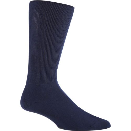 Pair Navy Footnurse Oedema Extra Wide Cotton Socks Men's 12-14 Mens - Iomi - Modalova