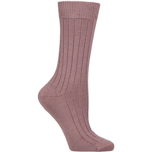 Women's 1 Pair Pantherella Rachel Rib Merino Wool Socks Old Rose 4-7 Womens - SockShop - Modalova