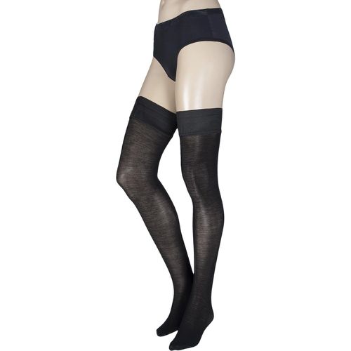 Pair Jennifer 100 Denier Merino Wool Hold Ups Ladies Large/Extra Large - Trasparenze - Modalova